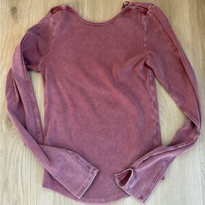 Free People- Women's Long Sleeve Top - Pink